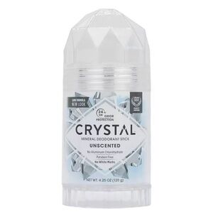 CRYSTAL Mineral Deodorant Stick 24Hr Odor Protection, Unscented, 4.25 oz